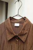 00's European label - cupro abstract pattern shirt