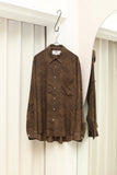 80's European label - viscose nautical motif shirt