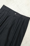 80's French label - linen 4-tuck trousers