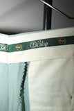 80's European label - viscose 2-tuck trousers in mint green