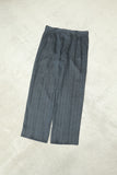 European label - linen striped 2-tuck trousers