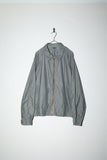80's European label - cotton chambray zip-up blouson jacket