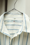 80's European label - cotton stripe shirt