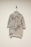 00's European label - silk sheer pullover blouse