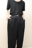 80's UMBERTO GINOCCHIETTI - linen 3-tuck trousers