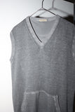 00's European label / cotton v-neck knit tops