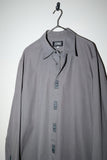 c2000's GIANFRANCO FERRE JEANS- cotton snap buttoned shirt with tape decoration