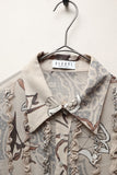 00's European label - silk sheer pullover blouse
