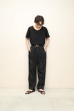 80's UMBERTO GINOCCHIETTI - linen 3-tuck trousers