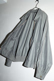80's European label - cotton chambray zip-up blouson jacket