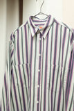 1980's STEFANEL - cotton doble pocket stripe shirt