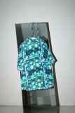 80's European label - viscose fruit photographic print shirt