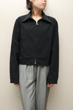 00's European label - elastic cropped minimal jacket