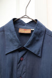 80's-90's European label - cupro glossy pullover shirt