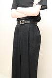 80's UMBERTO GINOCCHIETTI - linen 3-tuck trousers