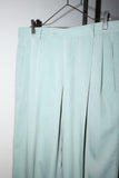 80's European label - viscose 2-tuck trousers in mint green