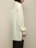 80's-90's European label - silk multi button blouse