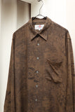 80's European label - viscose nautical motif shirt