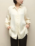 80's-90's European label - silk multi button blouse