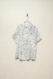 00's European label - cell pattern dolman sleeve blouse