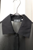 90's-00's European label - viscose sheer shirt
