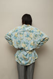 80-90's European label- rayon flower patterned shirt