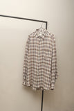 90's BANANA REPUBLIC - linen plaid shirt