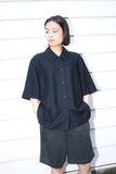 80-90's European label - viscose/linen cropped shirt jacket