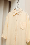 90-00's Betty Barclay - linen front open shirt dress