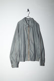 80's European label - cotton chambray zip-up blouson jacket