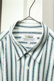 80's POP 84 - cotton seersucker stripe shirt