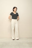 00's?? Chloé - cotton no tuck flare pants