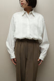 80-90's European label - pleated front dress shirt