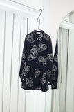 80's PENNYBLACK - rayon clock motif shirt