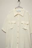 80's Les Copains - silk blouse with flap pockets