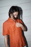 80's CERRUTI 1881 - silk/linen zip-up shirt jacket