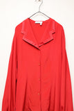 80's European label - acetate/silk blouse in red