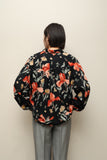 80-90's European label- rayon flower patterned shirt