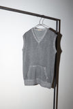 00's European label / cotton v-neck knit tops