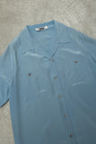 80's-90's KRIZIA - silk open collar shirt