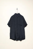00's European label - glossy viscose shirt
