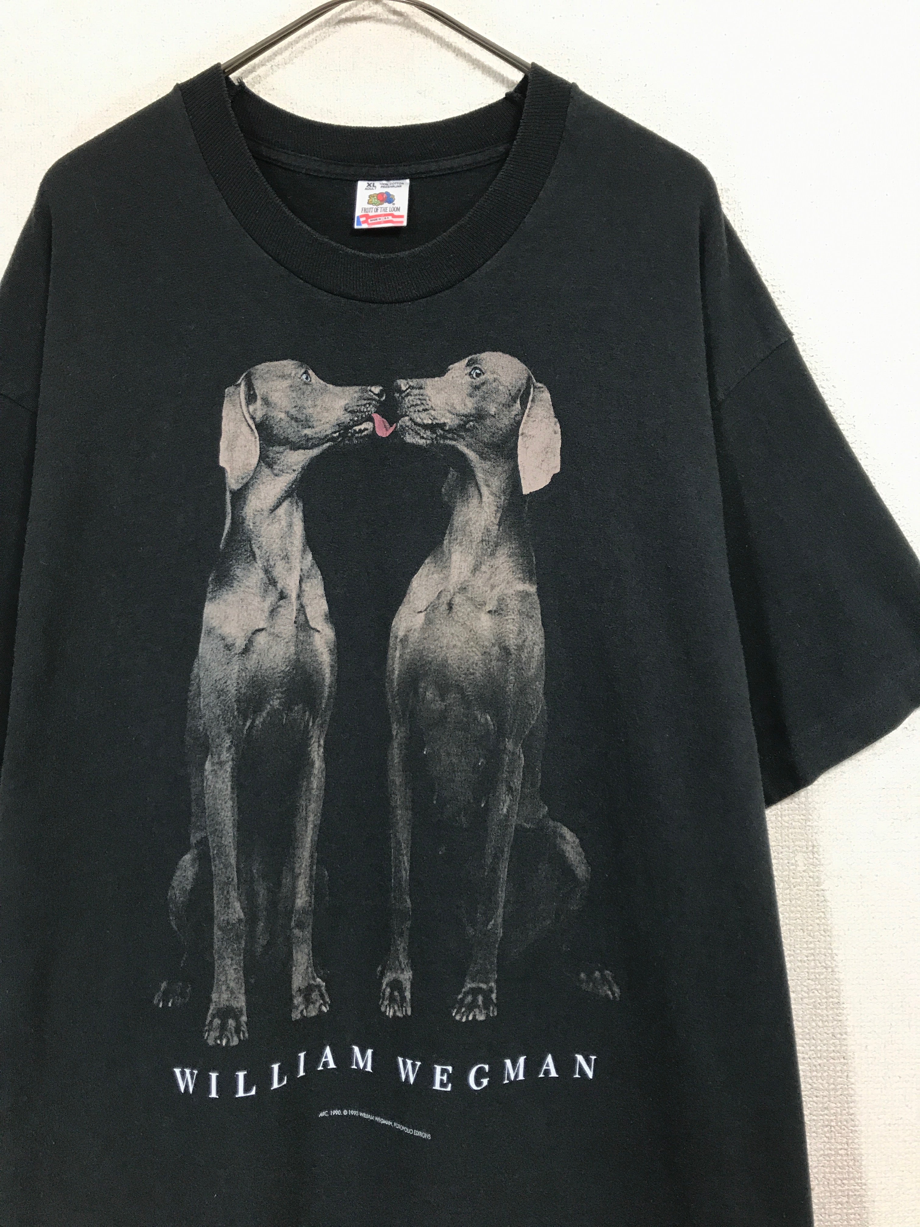 家と外でXZ56 90年 90s Tシャツ ビンテージ ウィリアム ウェグマン 犬