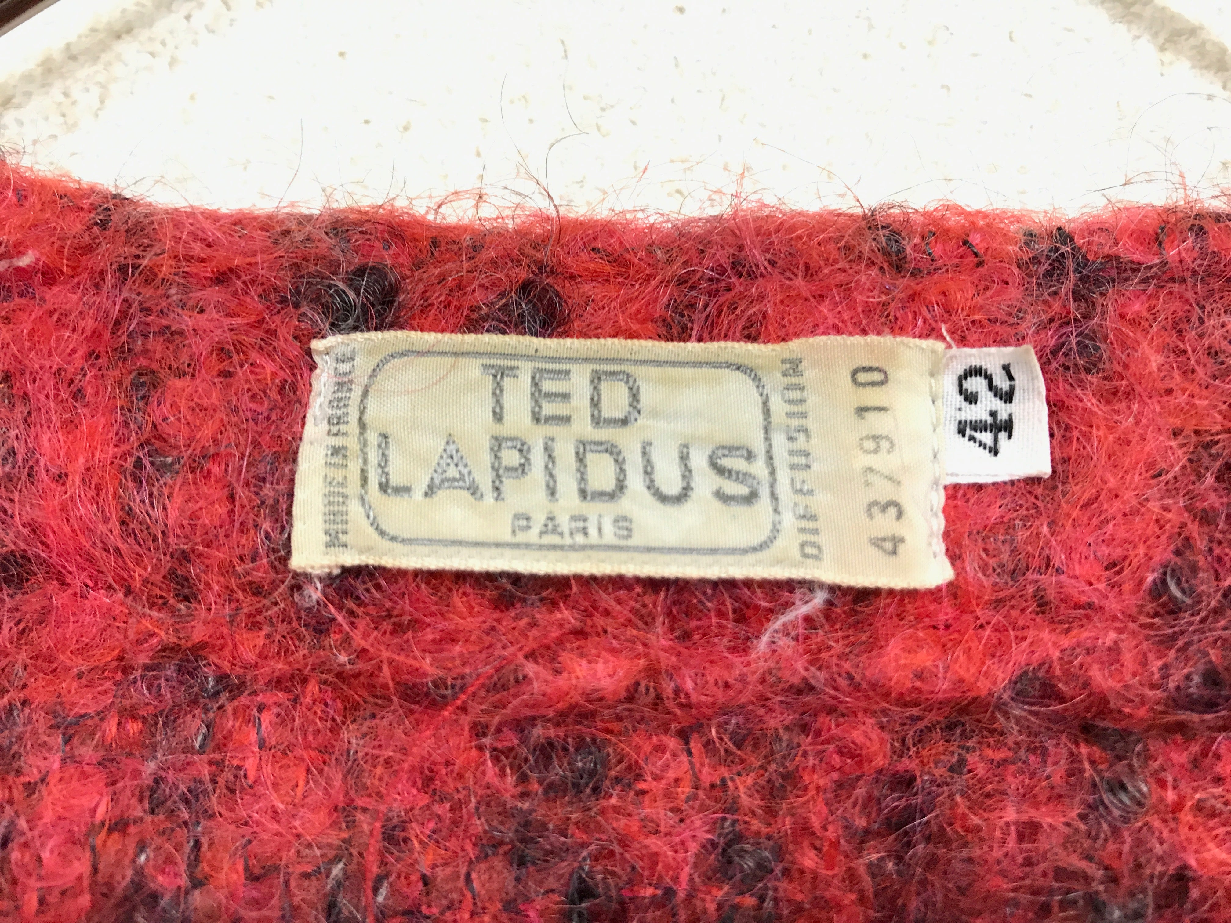 "TED LAPIDUS" wool/mohair sleeveless coat (vest)