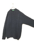 wool cable knit sweater