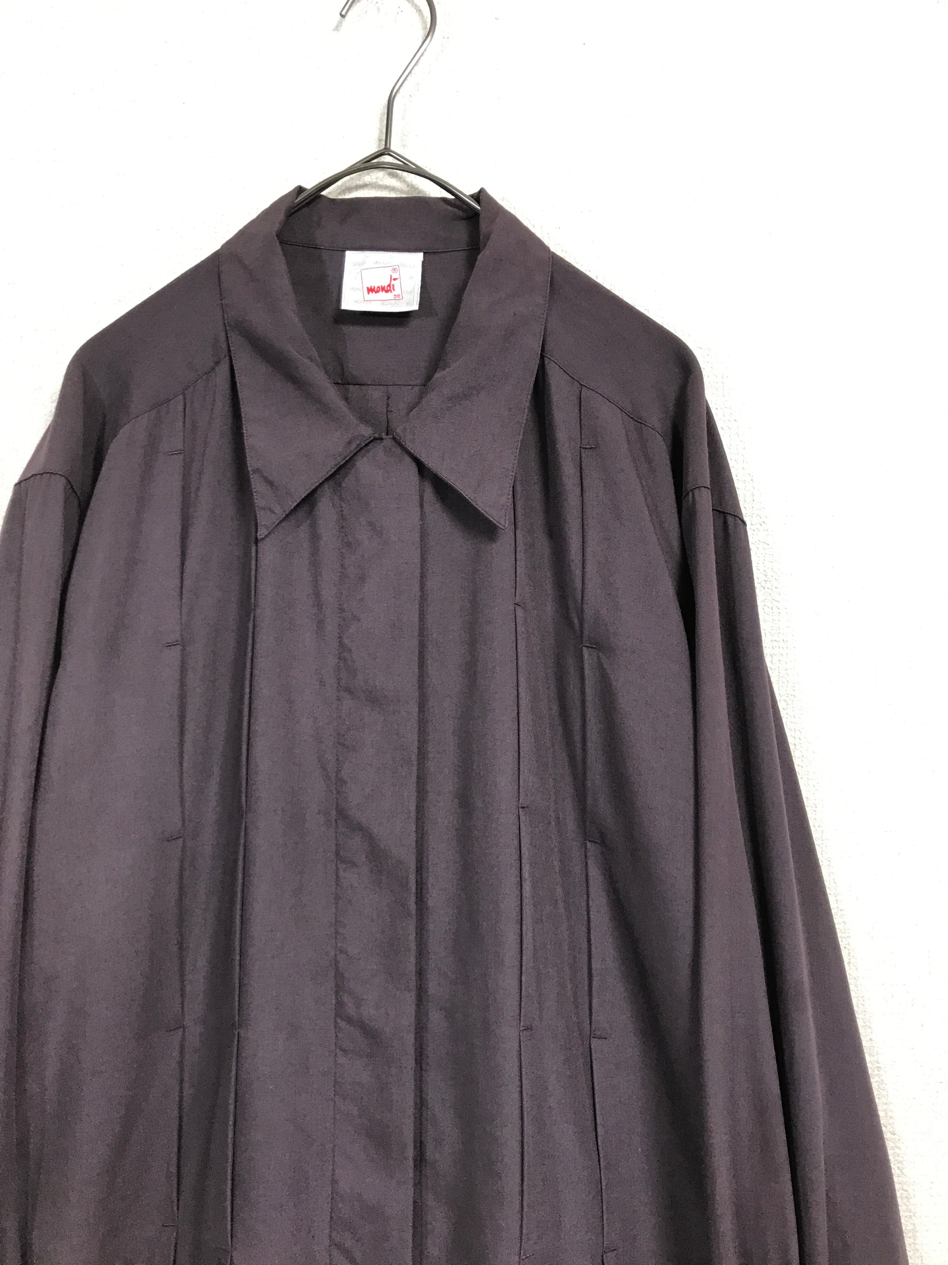 80’s Mondi pleated front rayon blouse from Germany