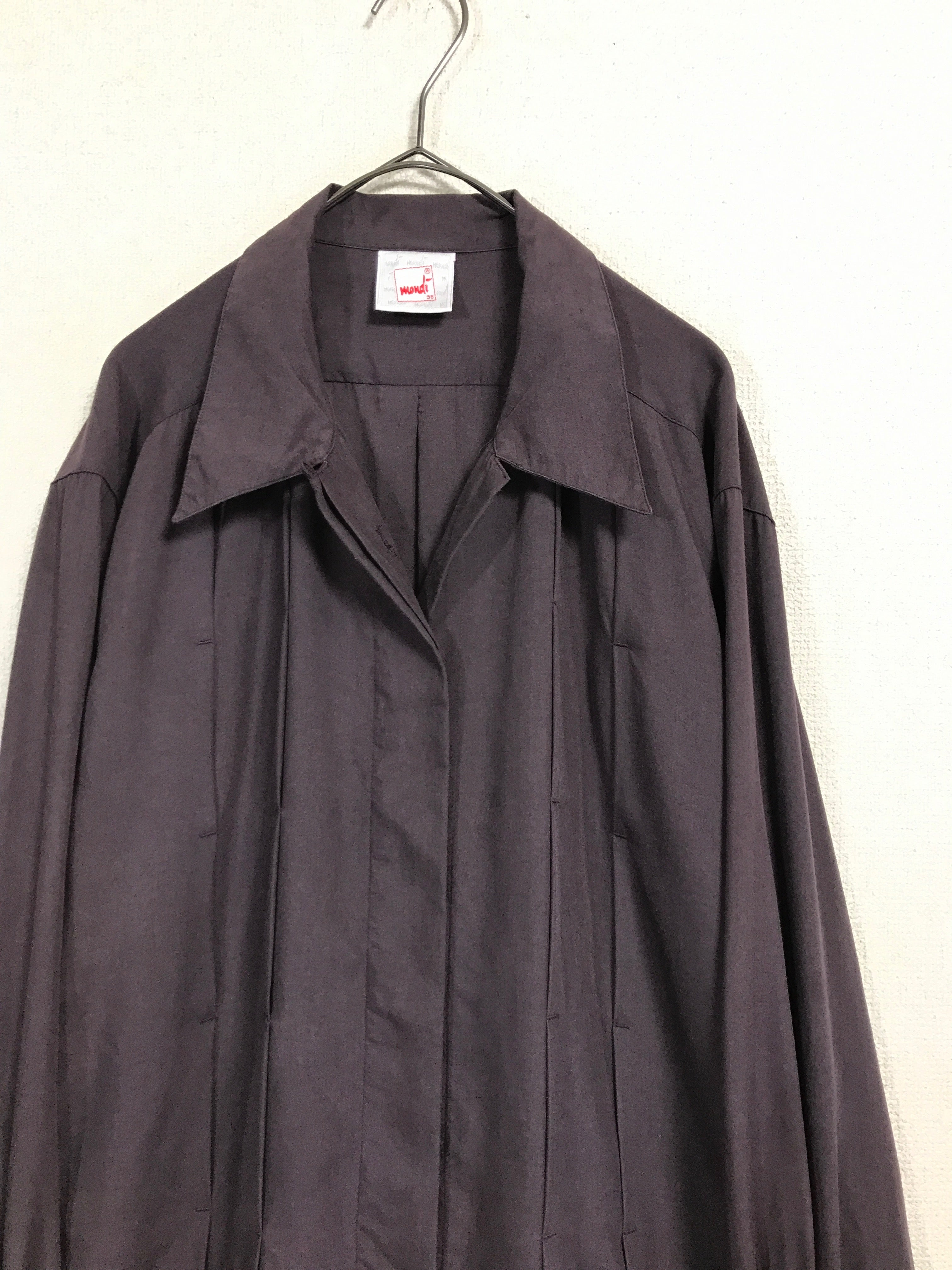 80’s Mondi pleated front rayon blouse from Germany