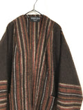 handwoven wool blanket jacket with fringe