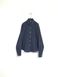 Italian made pleated front cotton blouse