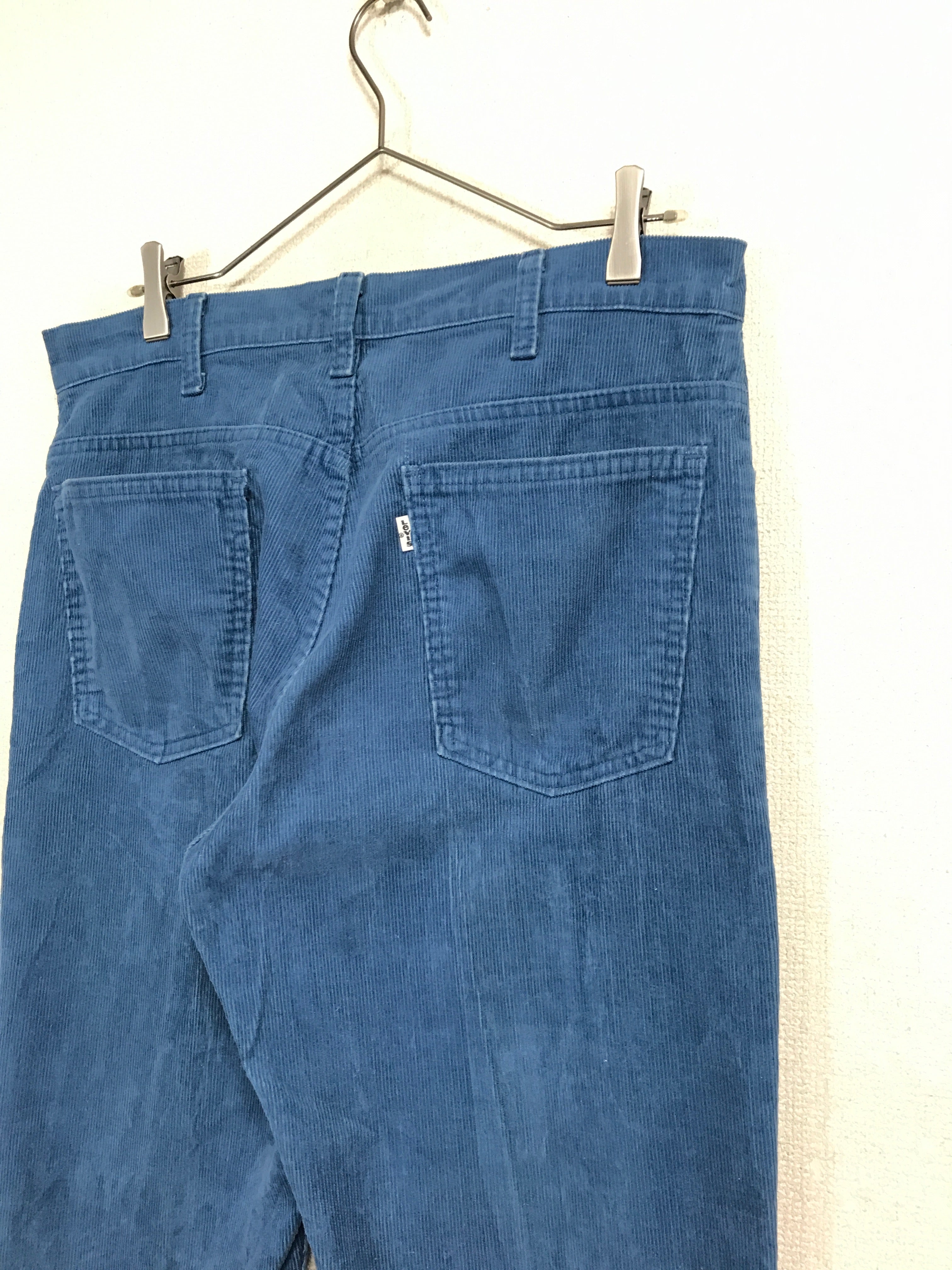 70's Levi's 646 corduroy pants"turquoise color"