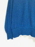 mohair/wool fake-layered knit sweater